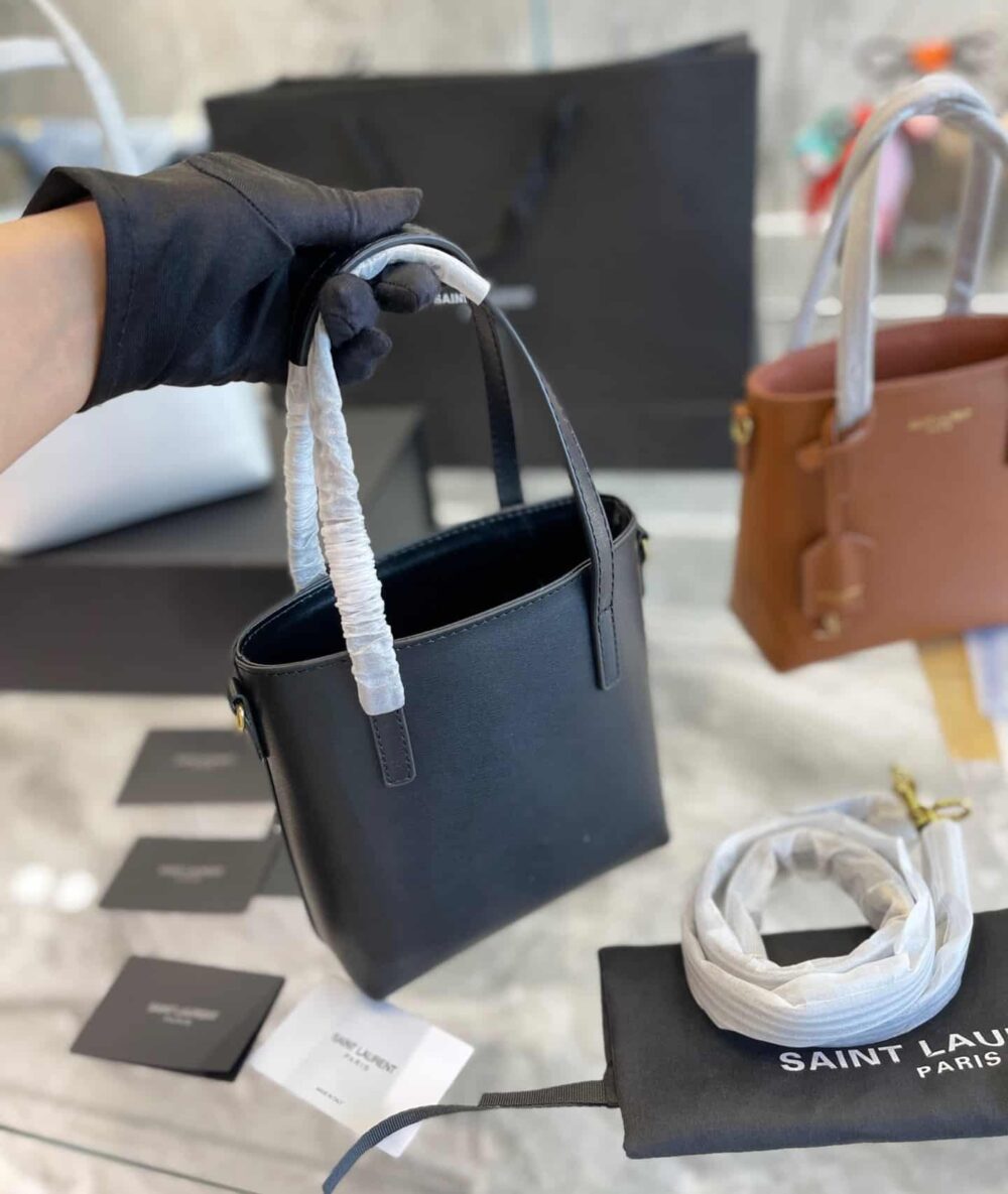 SAINT LAURENT SHOPPING SAINT LAURENT MINI BAG IN BOX BLACK 18CM 773995AADDI1000 - Image 5
