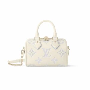 LOUIS VUITTON SPEEDY BANDOULIÈRE BAG 20 LATTE AND BUBBLE TEA 20CM