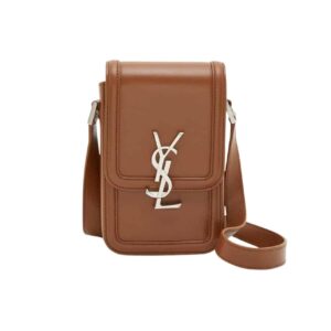 SAINT LAURENT SOLFERINO MINI BAG IN SMOOTH LEATHER FOX 11CM 7539630SX0E2536