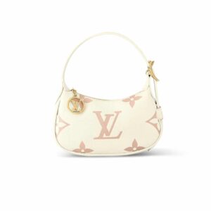 LOUIS VUITTON MINI MOON BAG IN LATTE WHITE AND CHAMALLOW PINK 21CM M24108