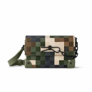 LOUIS VUITTON STEAMER WEARABLE WALLET DAMIER GREEN 17CM M83172