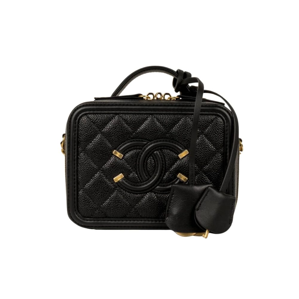 CHANEL SMALL VANITY CASE SS22 BLACK 17CM