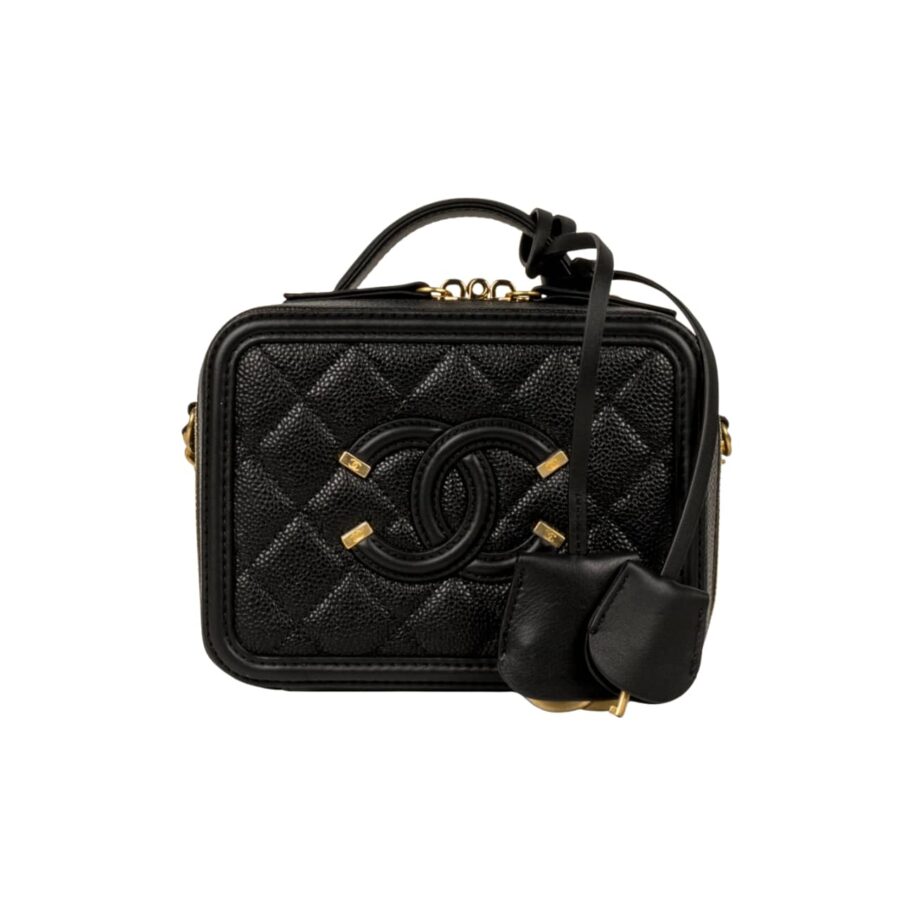 CHANEL SMALL VANITY CASE SS22 BLACK 17CM