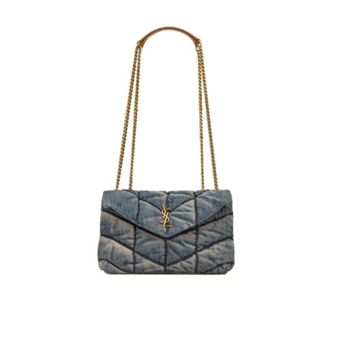 Saint Laurent Puffer Toy Denim Blue 28Cm 7593372PT674575