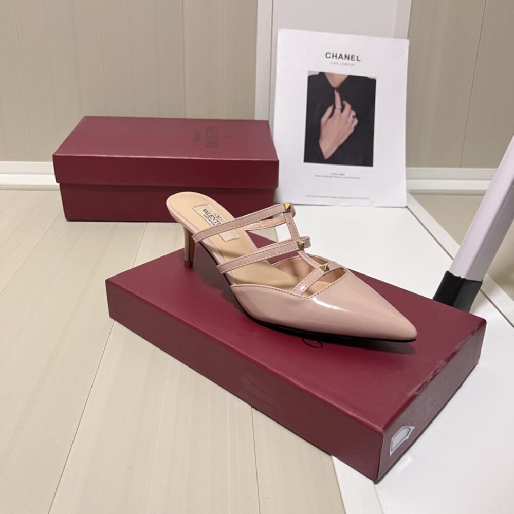 VALENTINO GARAVANI ROCKSTUD WISPY MULE IN BEIGE 4W0S0JB1ACT 098 - Image 5