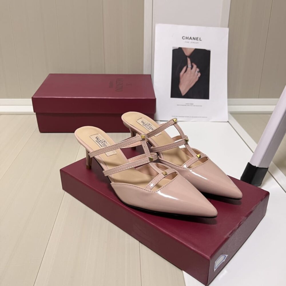 VALENTINO GARAVANI ROCKSTUD WISPY MULE IN BEIGE 4W0S0JB1ACT 098 - Image 2