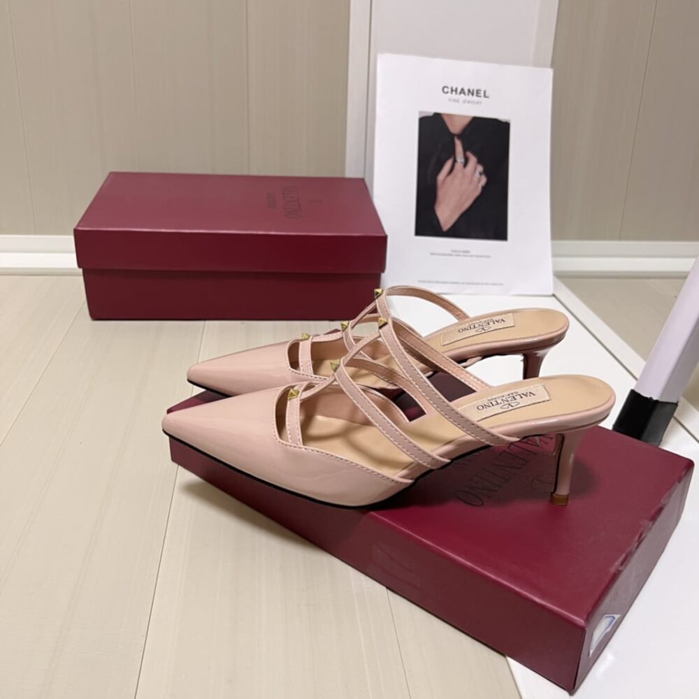 VALENTINO GARAVANI ROCKSTUD WISPY MULE IN BEIGE 4W0S0JB1ACT 098 - Image 4