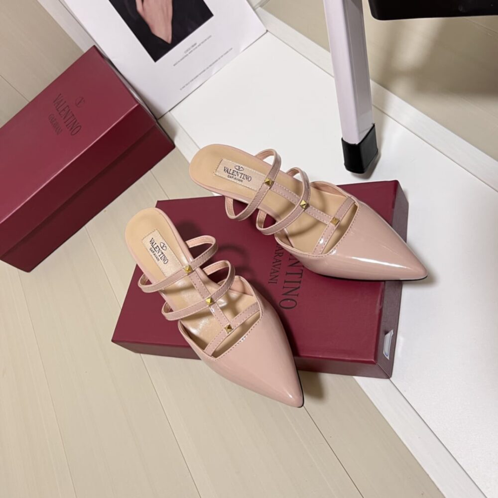 VALENTINO GARAVANI ROCKSTUD WISPY MULE IN BEIGE 4W0S0JB1ACT 098 - Image 3