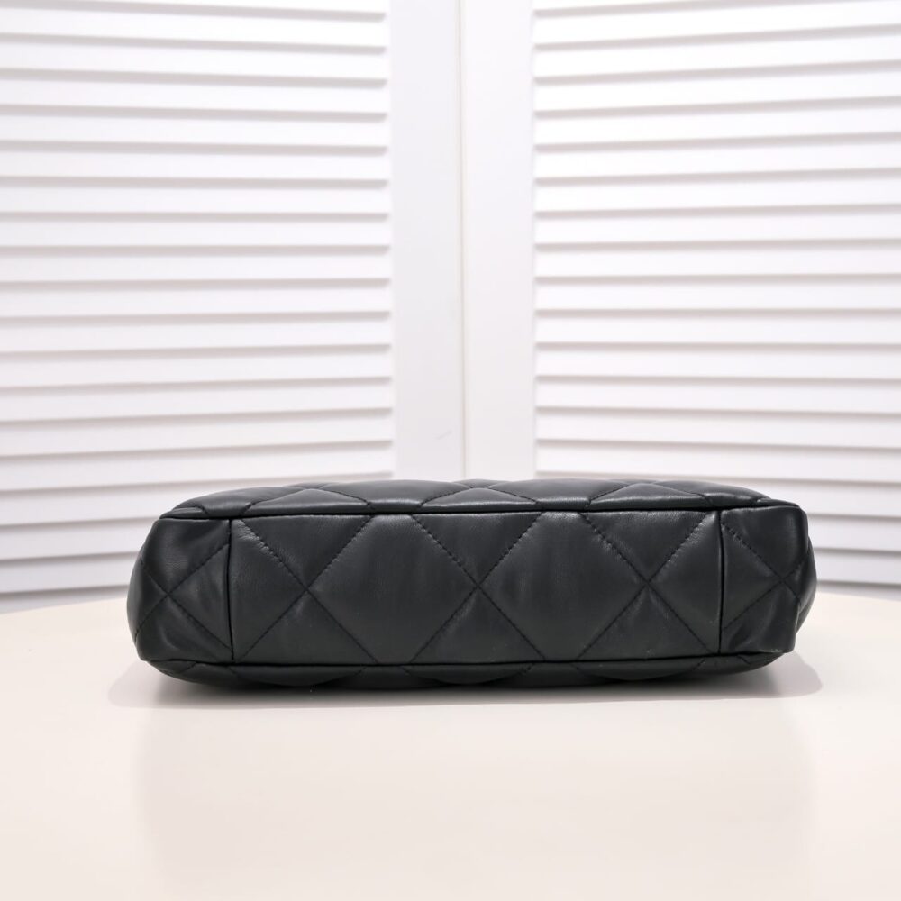CHANEL QUILTED 19 EAST WEST SHOPPING BAG BLACK 36CM - Image 4