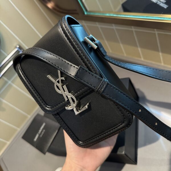 SAINT LAURENT SOLFERINO MINI BAG IN SMOOTH LEATHER BLACK 11CM 7539630SX0E1000 - Image 2
