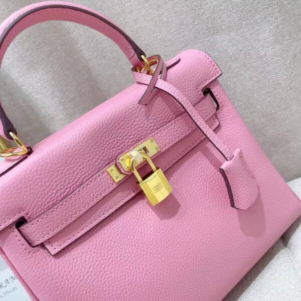 HERMÈS KELLY 28 SELLIER HANDBAG IN ROSE CONFETTI EPSOM LEATHER 28CM - Image 5