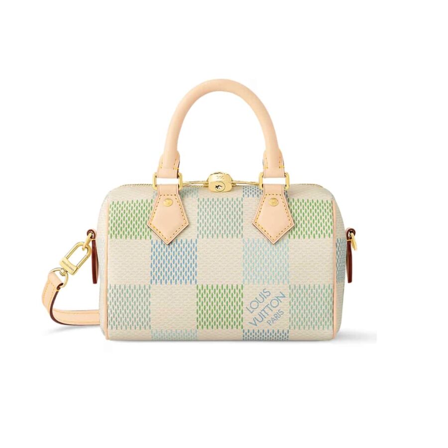 LOUIS VUITTON SPEEDY BANDOULIÈRE DAMIER CANVAS PISTACHIO 20CM N40515