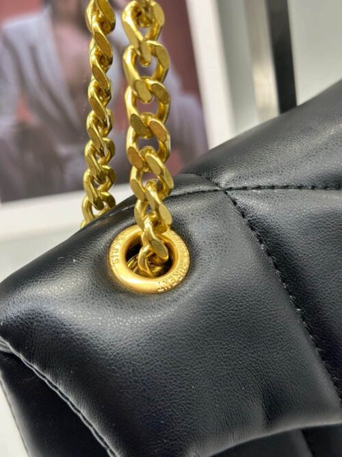 Alternative view of Saint Laurent Loulou Puffer Small Shoulder Bag In Black 28Cm