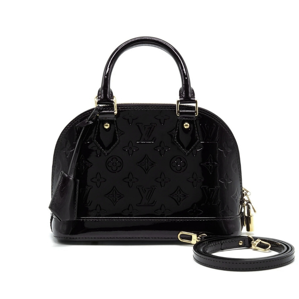Louis Vuitton Alma BB Varnished Epi Leather Black 23Cm