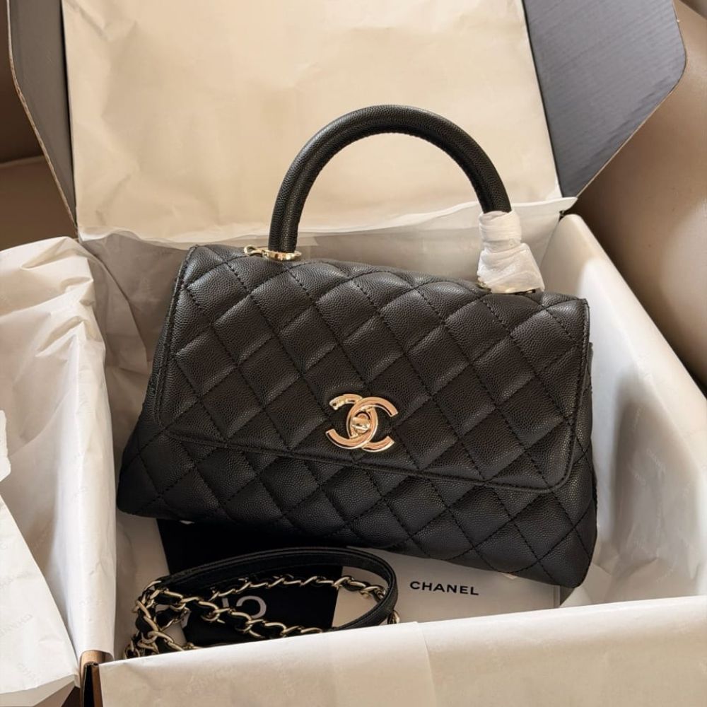 Chanel Trendy Cc Top Handle Bag Python Black 23Cm - Image 2