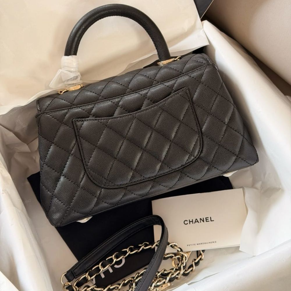 Chanel Trendy Cc Top Handle Bag Python Black 23Cm - Image 3