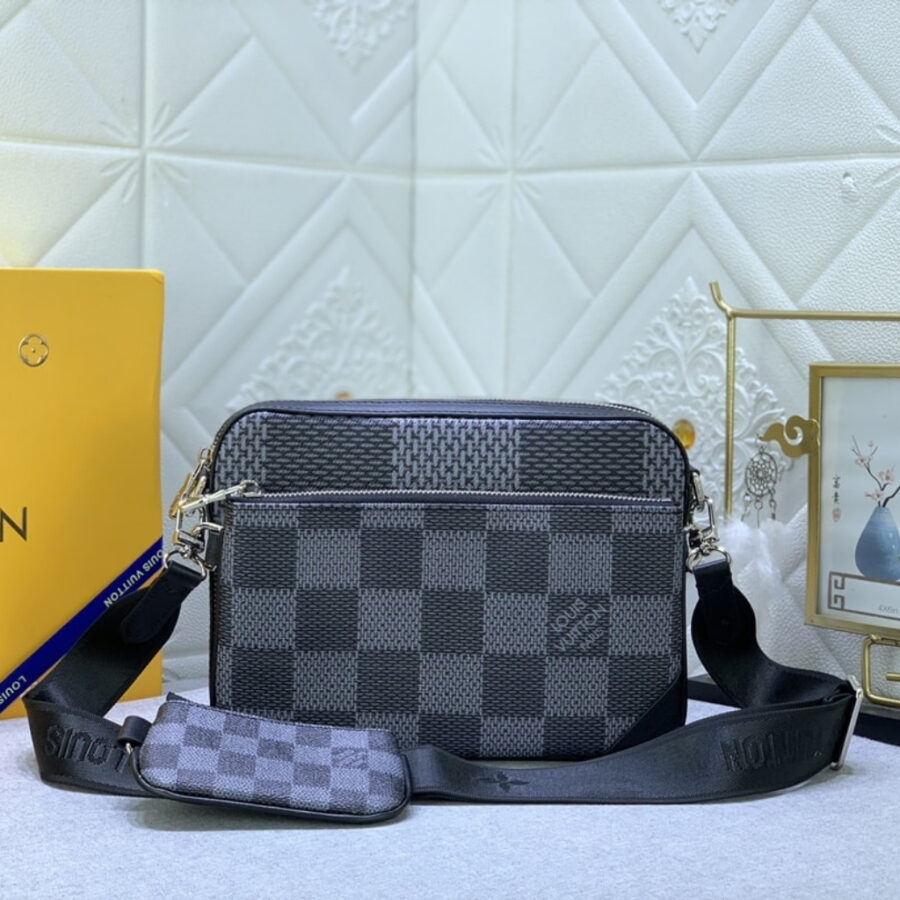 Alternative view of Louis Vuitton Trio Messenger Bag Damier Canvas Black 25Cm N50017