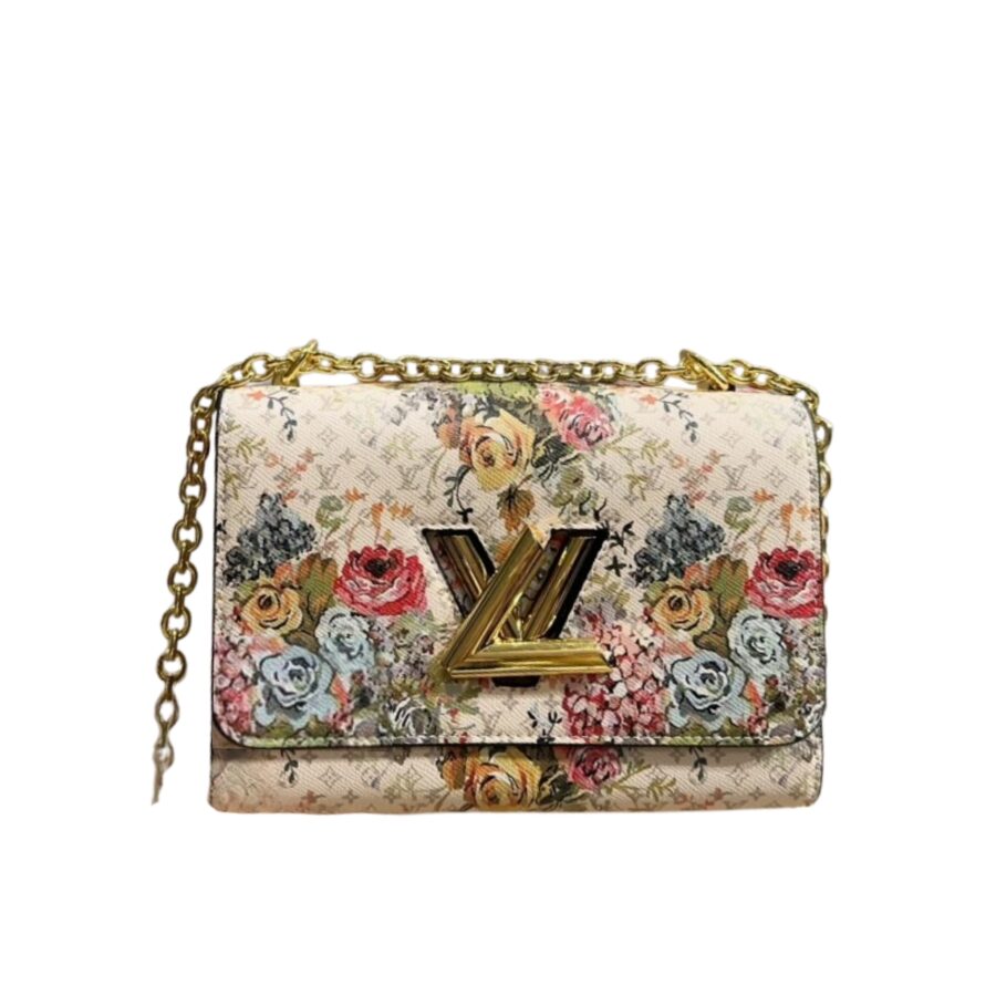 LOUIS VUITTON TWIST BAG FLOWER BEIGE 22CM