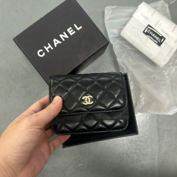 CHANEL CLUTCH WITH CHAIN PEARL CRUSH GOLD BLACK 15CM AP1628 B02916 94305 - Image 3