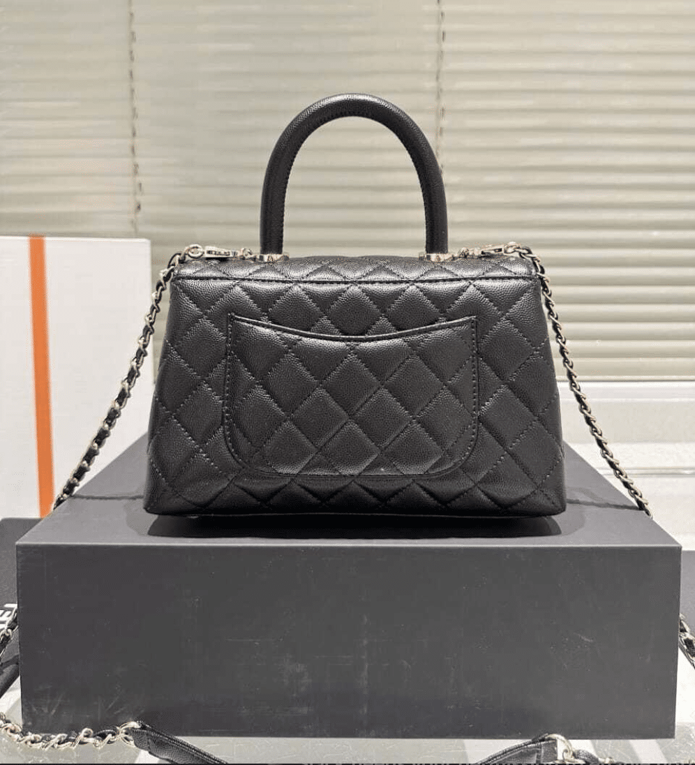 CHANEL TRENDY CC TOP HANDLE BAG PYTHON BLACK 23CM - Image 3