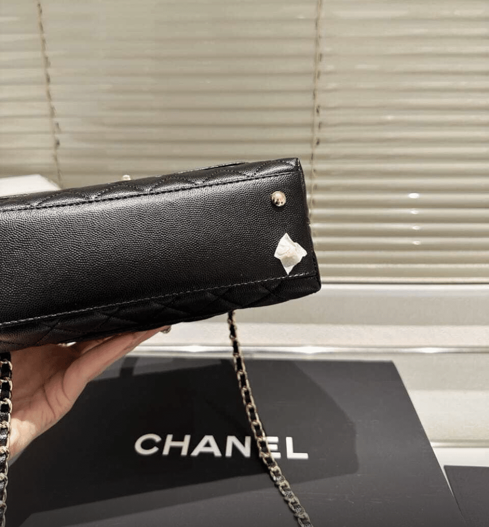CHANEL TRENDY CC TOP HANDLE BAG PYTHON BLACK 23CM - Image 6