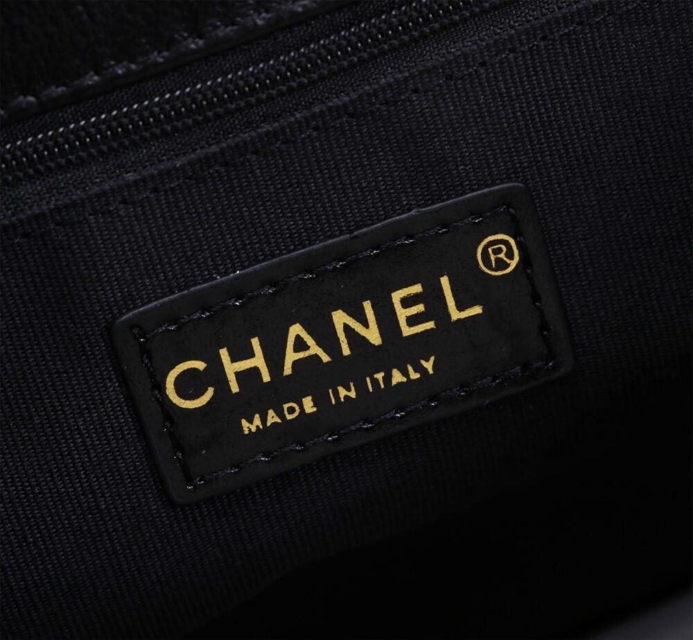 CHANEL MIX ACCORDION CC FLAP BAG QUILTED GLAZED LEATHER BLACK 23CM - Image 4