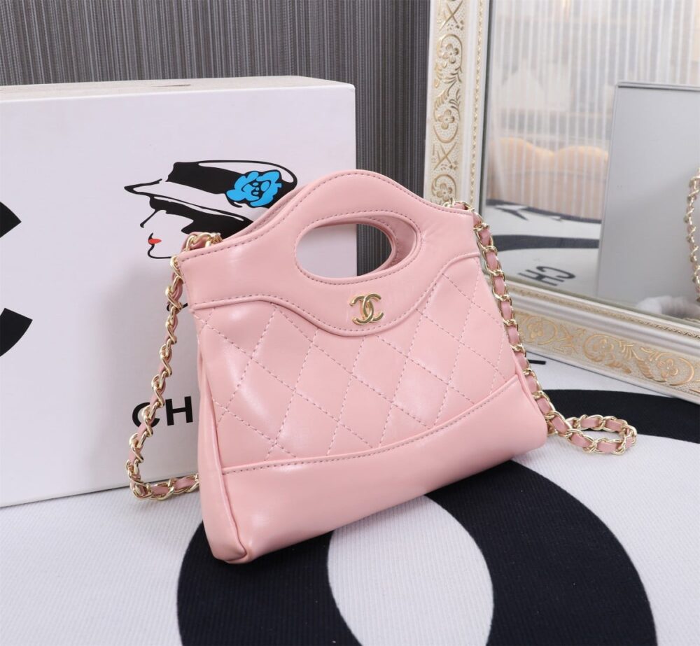 CHANEL SHOPPING BAG SHINY PINK 19CM AS4854 B16220 NW784 - Image 3