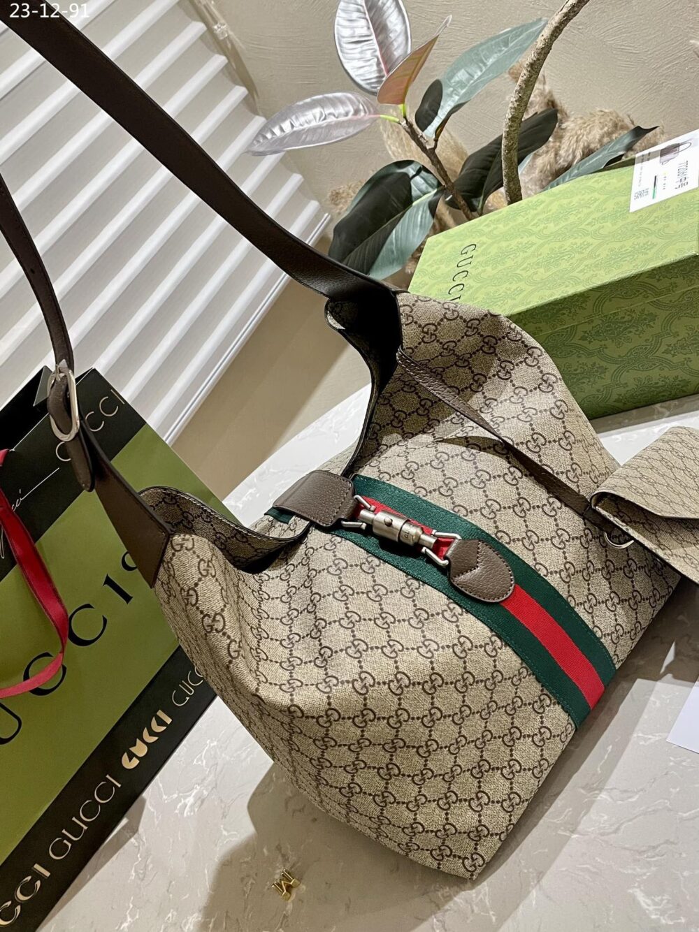 GUCCI JACKIE 1961 MEDIUM SHOULDER BAG BEIGE 35CM 758684 FACIP 8747 - Image 3