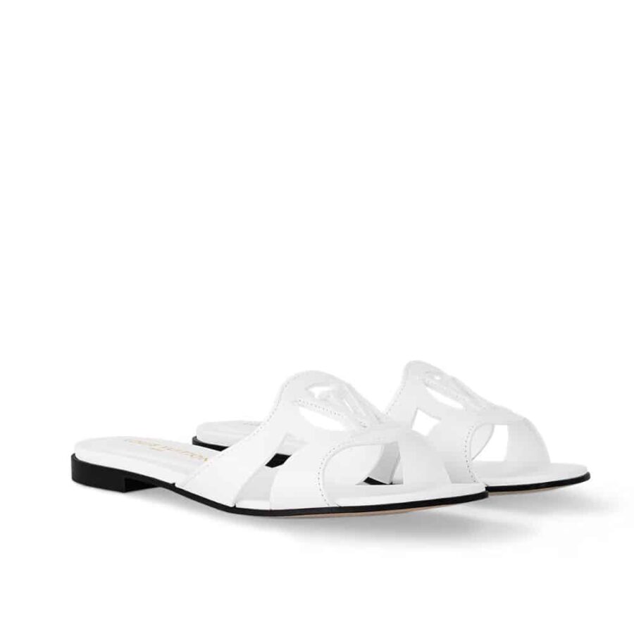 LOUIS VUITTON LV ISOLA FLAT MULE WHITE 1ABOZK