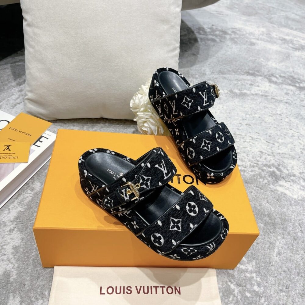 LOUIS VUITTON MULE JUMBO FLATFORM BLACK 1A94UW - Image 2