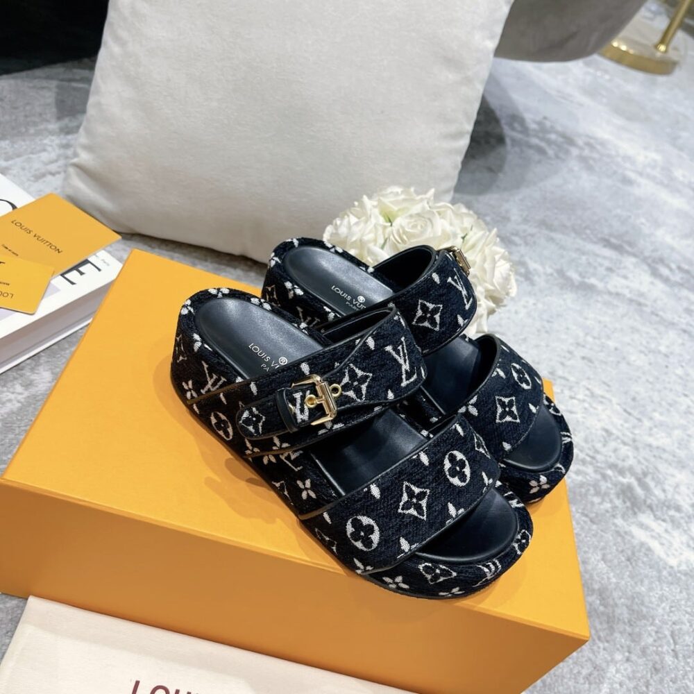 LOUIS VUITTON MULE JUMBO FLATFORM BLACK 1A94UW - Image 4
