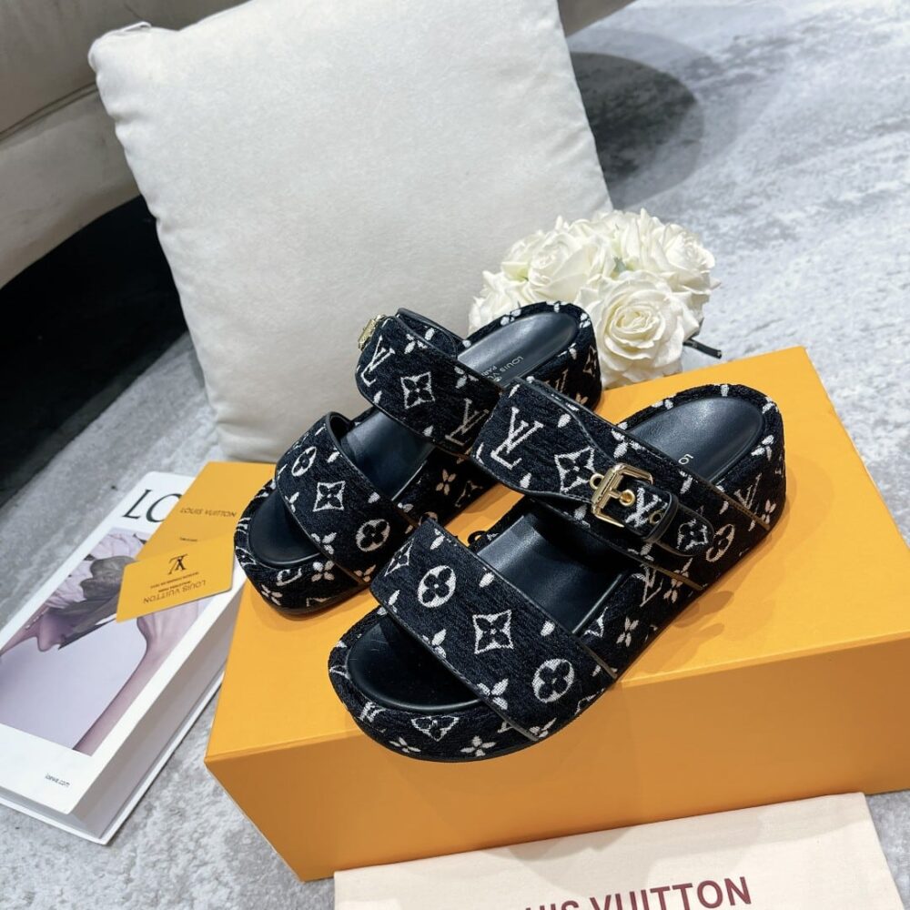 LOUIS VUITTON MULE JUMBO FLATFORM BLACK 1A94UW - Image 5