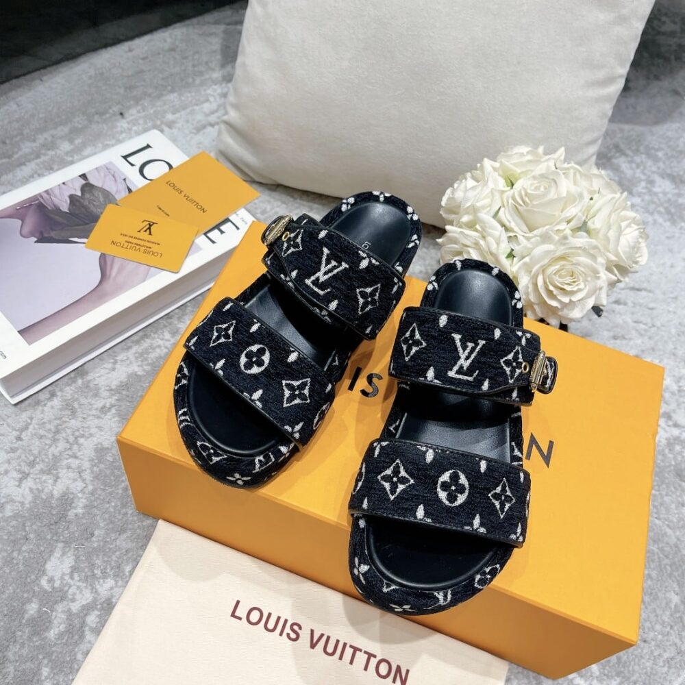 LOUIS VUITTON MULE JUMBO FLATFORM BLACK 1A94UW - Image 6
