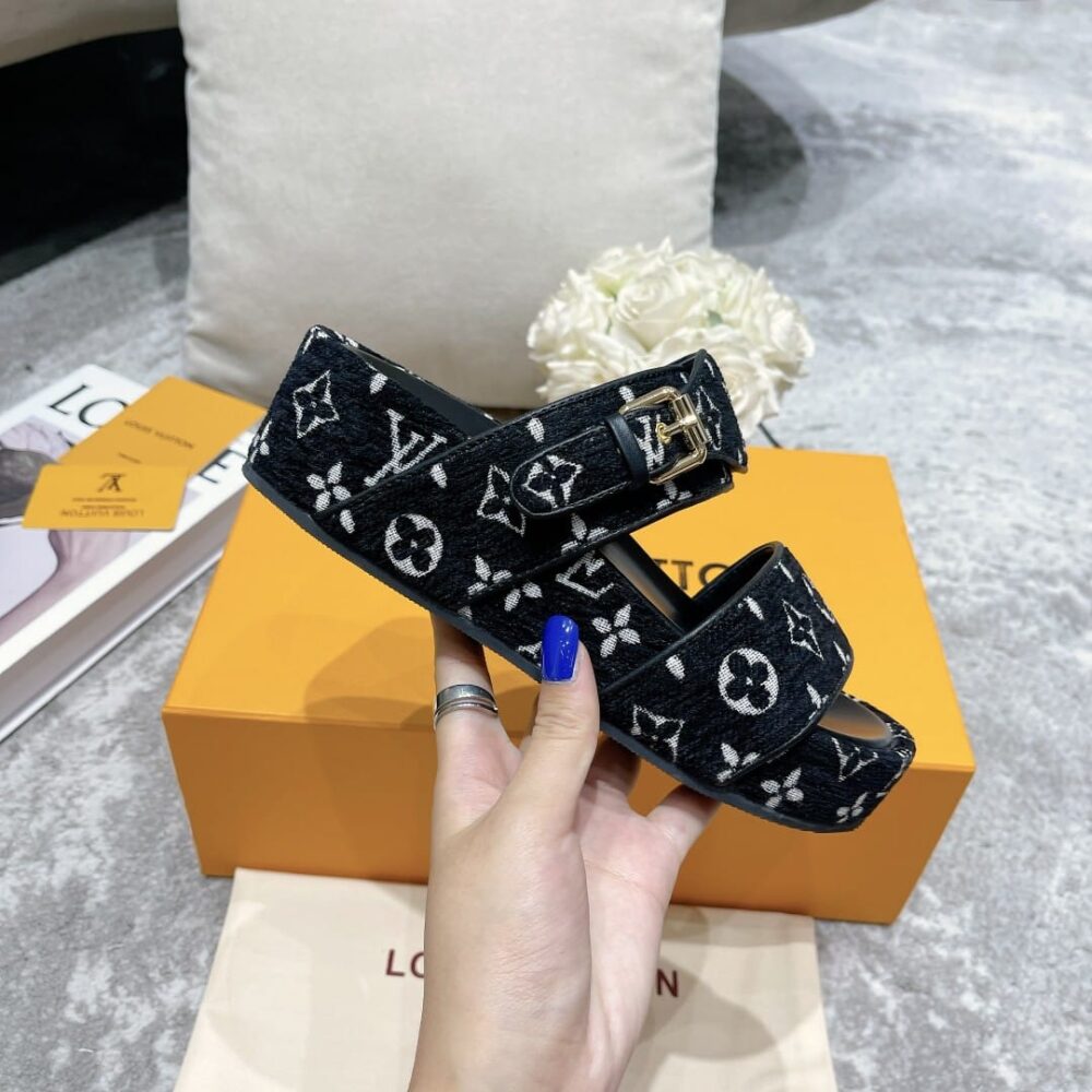 LOUIS VUITTON MULE JUMBO FLATFORM BLACK 1A94UW - Image 7