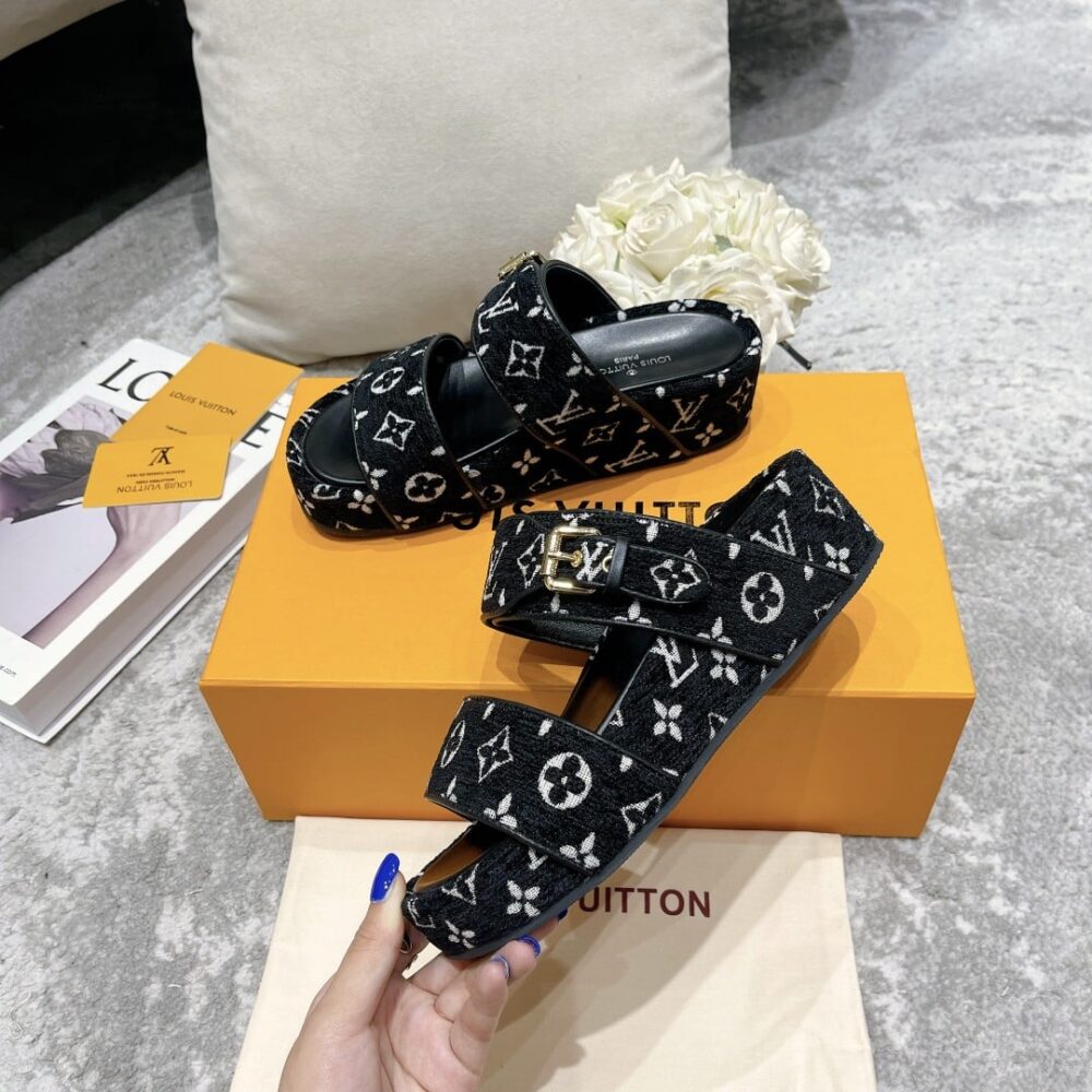 LOUIS VUITTON MULE JUMBO FLATFORM BLACK 1A94UW - Image 8