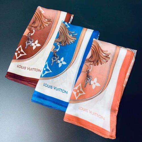 Alternative view of Louis Vuitton Straps Square Scarf Orange