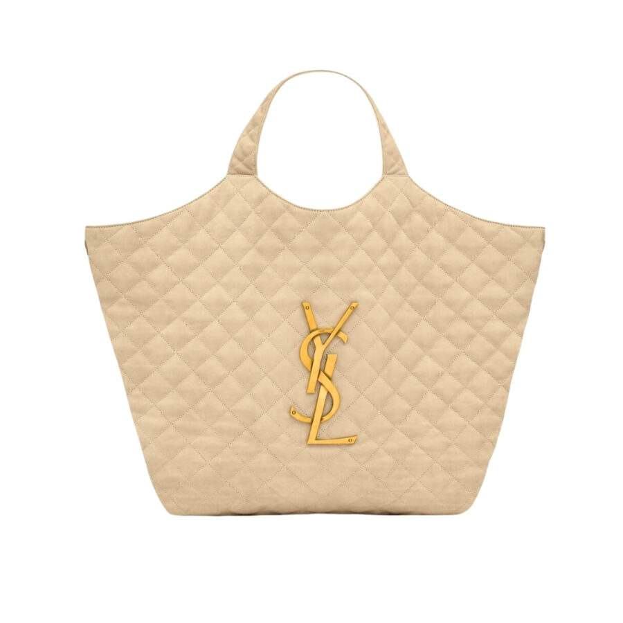 Saint Laurent Icare Maxi Shopping Bag In Quilted Beige 50Cm 698651AABR89748
