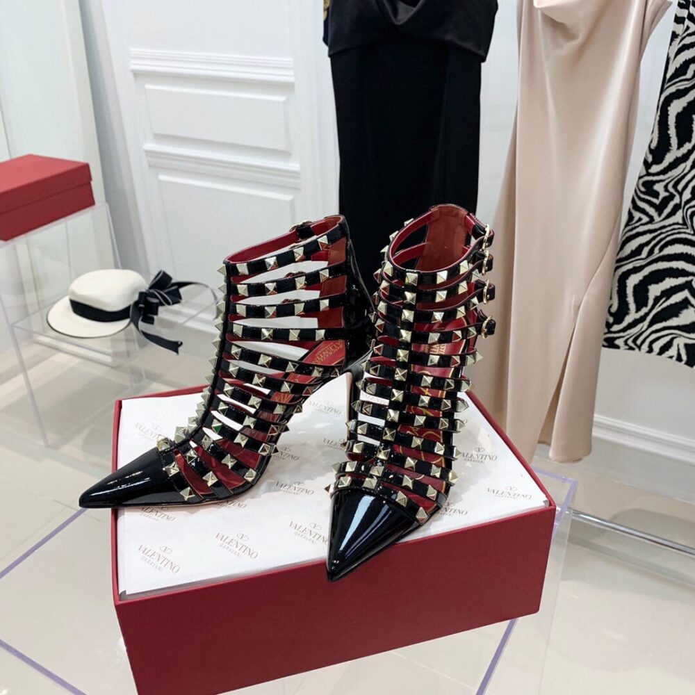 VALENTINO GARAVANI ROCKSTUD ALCOVE PUMPS BLACK - Image 5