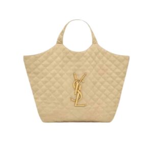 SAINT LAURENT ICARE MAXI SHOPPING BAG IN QUILTED BEIGE 50CM 698651AABR89748