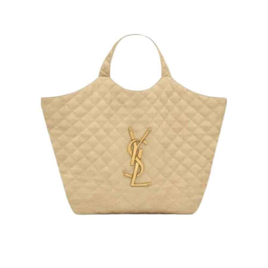 SAINT LAURENT ICARE MAXI SHOPPING BAG IN QUILTED BEIGE 50CM 698651AABR89748