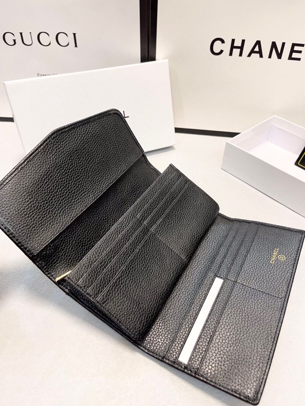 CHANEL CLASSIC LONG FLAP WALLET BLACK 19CM - Image 8
