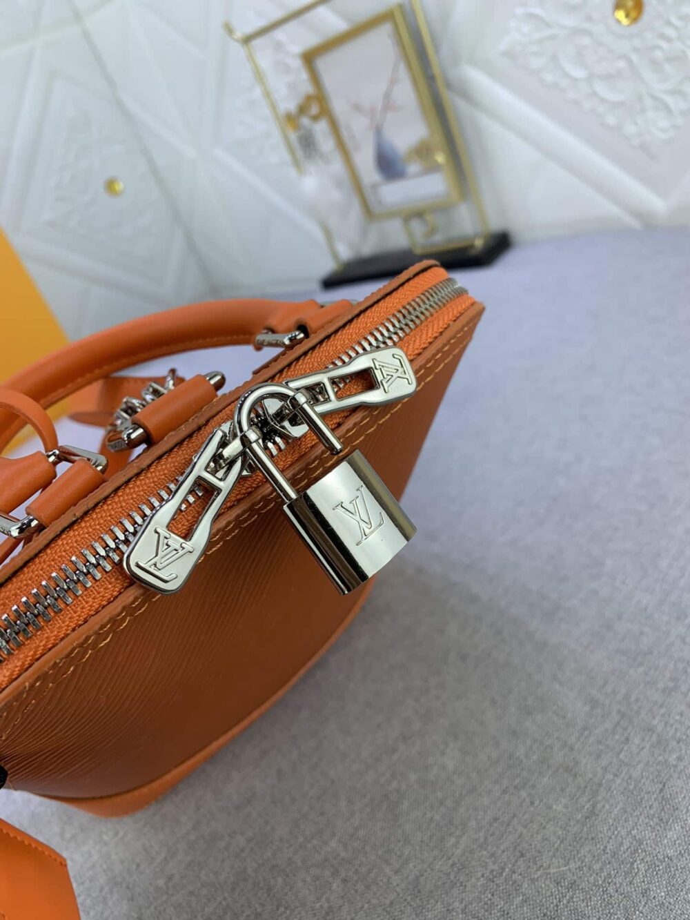 LOUIS VUITTON ALMA BACKPACK EPI LEATHER ORANGE 20CM M25104 - Image 5