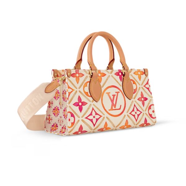 LOUIS VUITTON ONTHEGO EAST WEST MONOGRAM CANVAS CORAL 25CM M25318