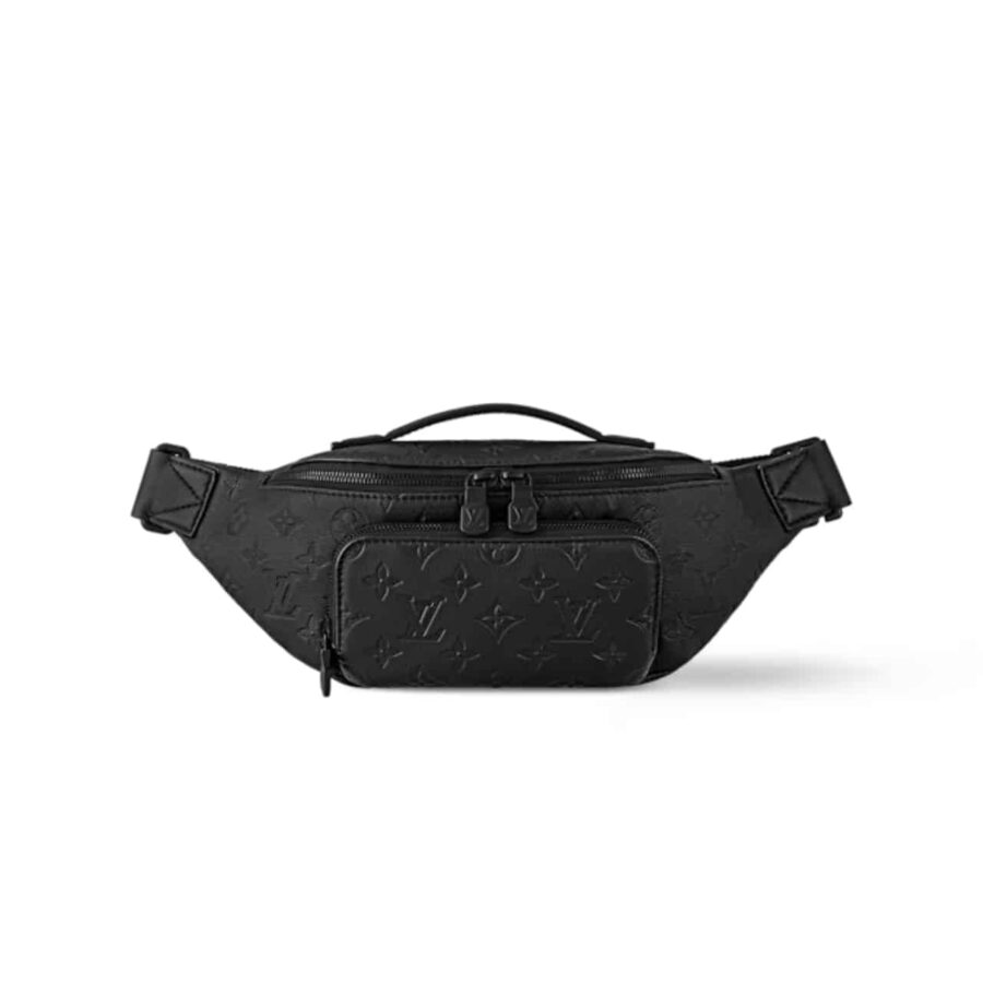 LOUIS VUITTON RUSH BUMBAG MONOGRAM SHADOW LEATHER LEATHER BLACK 31CM M47058