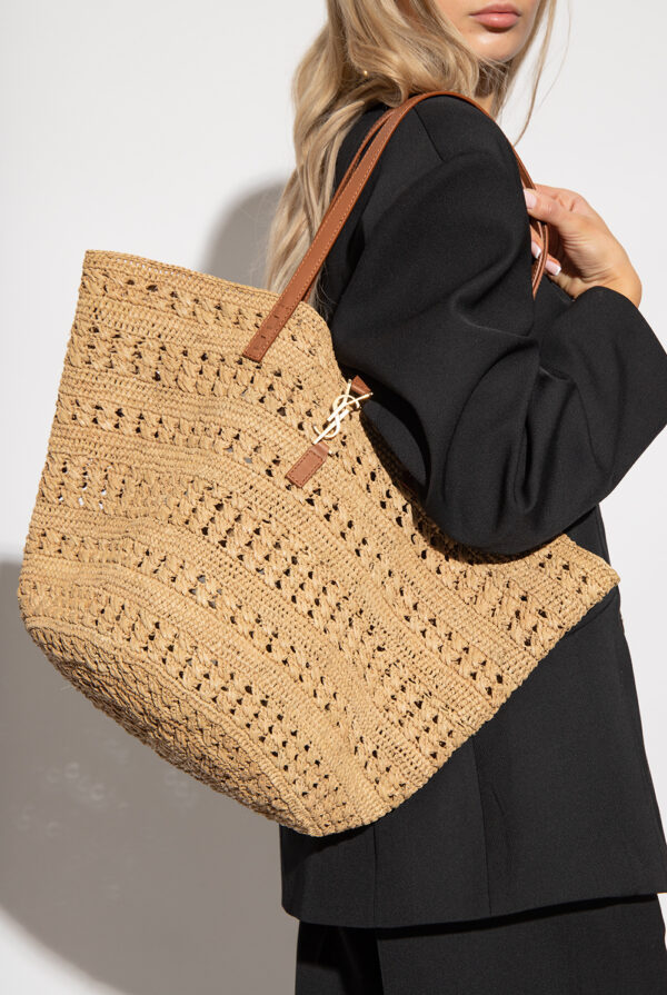 SAINT LAURENT PANIER RAFFIA NATURAL BROWN 39CM 688221 GAAAC 2080 - Image 7