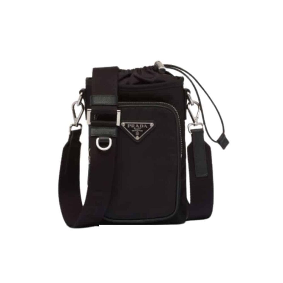 PRADA RE NYLON SMARTPHONE CASE BLACK 18CM 2ZH1552DMIF0002