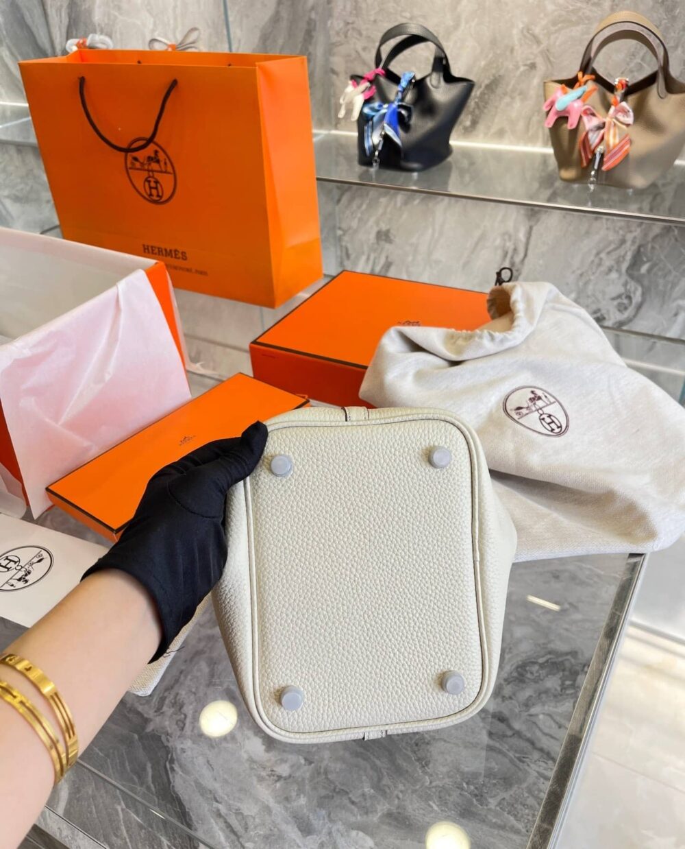 HERMES PICOTIN 18CM WHITE - Image 3