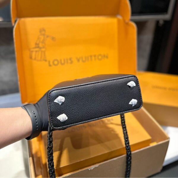 LOUIS VUITTON CAPUCINES EAST WEST MINI OPTIC BLACK 19CM M23955 - Image 5