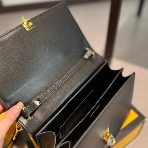 Alternative view of Fendi Logo Embossed Kan I Black 24Cm