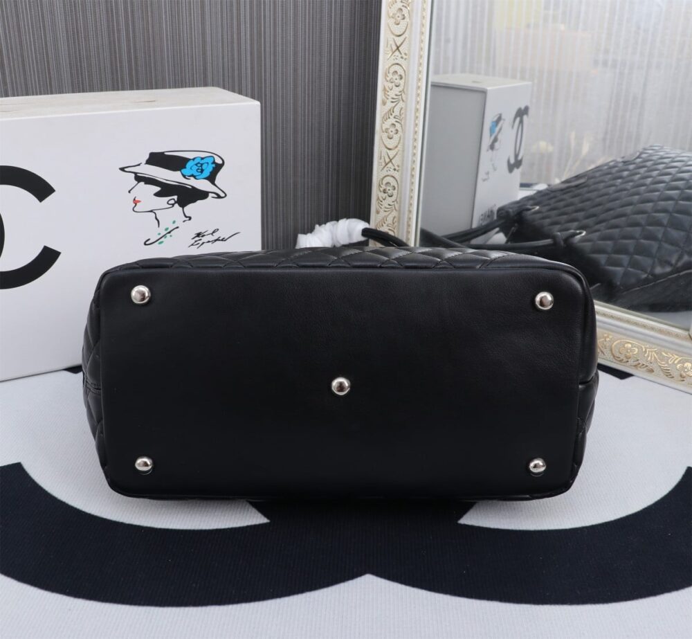 CHANEL CAMBON LINE LARGE TOTE BAG IN BLACK 41CM A25169 - Image 7